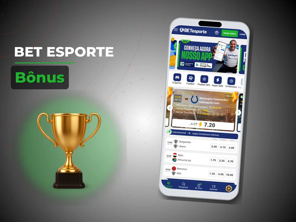 Bet Esporte - Bônus